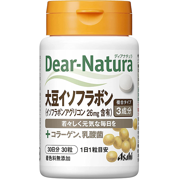 アサヒグループ食品株式会社<br>  ディアナチュラ Dear-Natura<br>  大豆イソフラボン コラーゲン・乳酸菌 30粒×5個セット