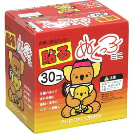 【あす楽17時（日曜15時）まで】【3％OFFクーポン 7/19 20:00〜7/26 01:59迄】【☆】【送料無料】【お一人様3個限り】アイリス　貼るぬくっ子（貼るぬくっこ）　ミニサイズ　30個入り＜使い捨てカイロ＞【ドラッグピュア楽天市場店】【RCP】【△】【▲2】