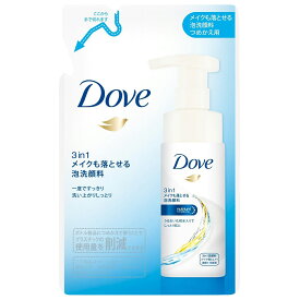 【メール便で送料無料でお届け 代引き不可】ユニリーバ・ジャパンDove（ダヴ） 3in1 メイクも落とせる泡洗顔料[つめかえ用]120ml＜クレンジング+洗顔+化粧水＞＜ナチュラルなホワイトフローラルの香り＞(キャンセル不可)【ML385】