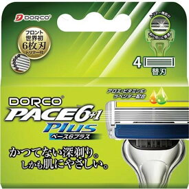 株式会社DORCO JAPANPACE6Plus(ペース6プラス)　6枚刃式カミソリ ＜トリマー付＞　替刃 4コ【ドラッグピュア楽天市場店】【RCP】