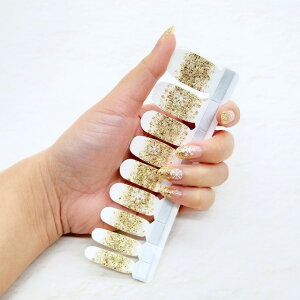 【メーカー直送品(代引き不可)※メール便発送】株式会社アダチ a-fre(エーフレ) 【冬限定】French(Snowflake&Gold glitter) フレンチ(スノウフレーク&ゴールドグリッター)9サイズ×2枚(合