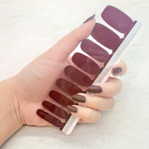 【メーカー直送品(代引き不可)※メール便発送】株式会社アダチ a-fre(エーフレ) Mat-color(Brown) マットカラー(ブラウン)9サイズ×2枚(合計指18本分)<ネイルシール><ダークチョコレ