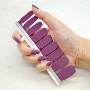 【メーカー直送品(代引き不可)※メール便発送】株式会社アダチ a-fre(エーフレ) One color(Purple) ワンカラー(パープル)9サイズ×2枚(合計指18本分)<ネイルシール><フットネイルにも