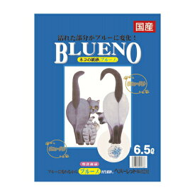 ブルーノ 6.5L 1ケース(6袋)猫砂 トイレ 紙砂 消臭 再生紙 燃えるゴミ 軽量 清潔 脱臭 無臭 ネコ 取り捨て簡単