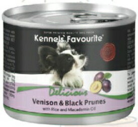 Kennnels Favourite ベニソン＆ブラックプルーン 200g×6個セット ウェットフード 健康 犬 ご飯 ドッグフード ヒューマングレード スチーム製法 穀物フリー ケンネルズフェイバリット