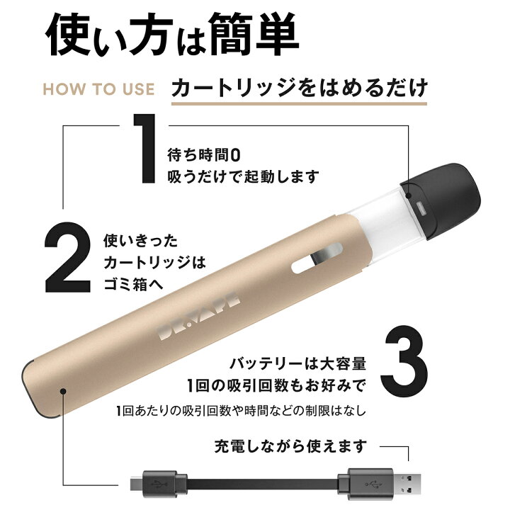 楽天市場】DR.VAPE Model2 (シルバー/ゴールド/ブラック) VAPE 電子