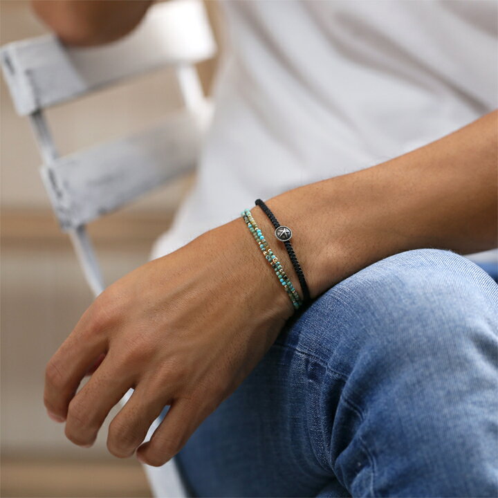 楽天市場 18金 ブレスレット メンズ 天然石 レディース K18 ターコイズ X ターコイズ ペアブレスレット 誕生日 贈り物 彼氏 Devas ディーヴァス おしゃれ かわいい 可愛い 大人 ギフト プレゼント デザイナーズアクセサリー Devas