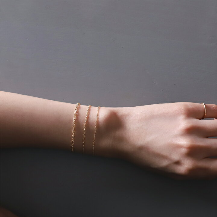 楽天市場】18金 ブレスレット k18 レディース シンプル ダブル  