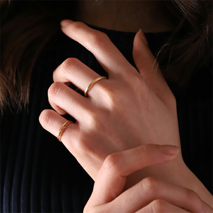 楽天市場】18金 リング k18 ピンキーリング 18k レディース 指輪  