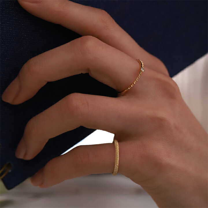 楽天市場】18金 リング k18 ピンキーリング 18k レディース 指輪  