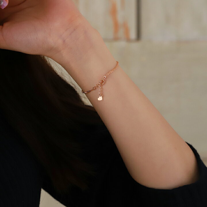 楽天市場】18金 ブレスレット k18 ピンクゴールド レディース シンプル  