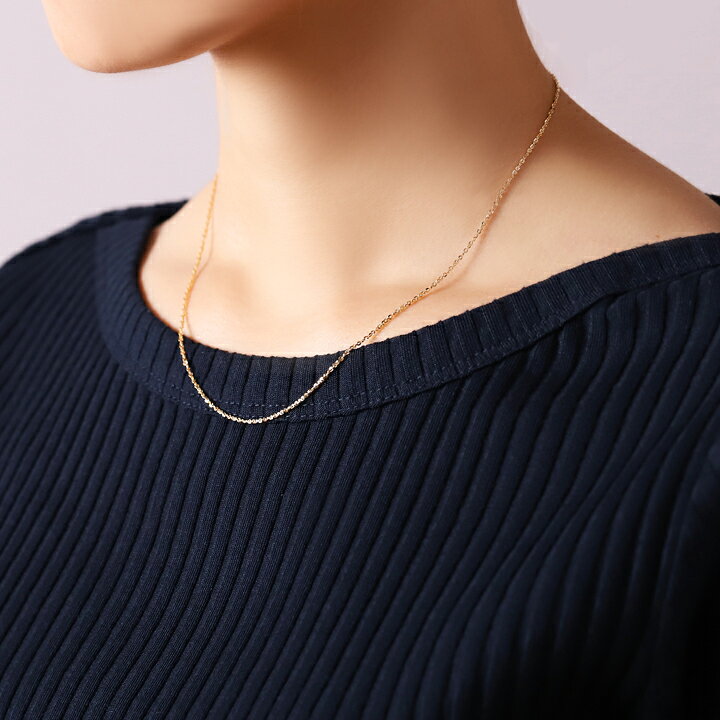 楽天市場】18金 ネックレス k18 チェーン レディース シンプル  