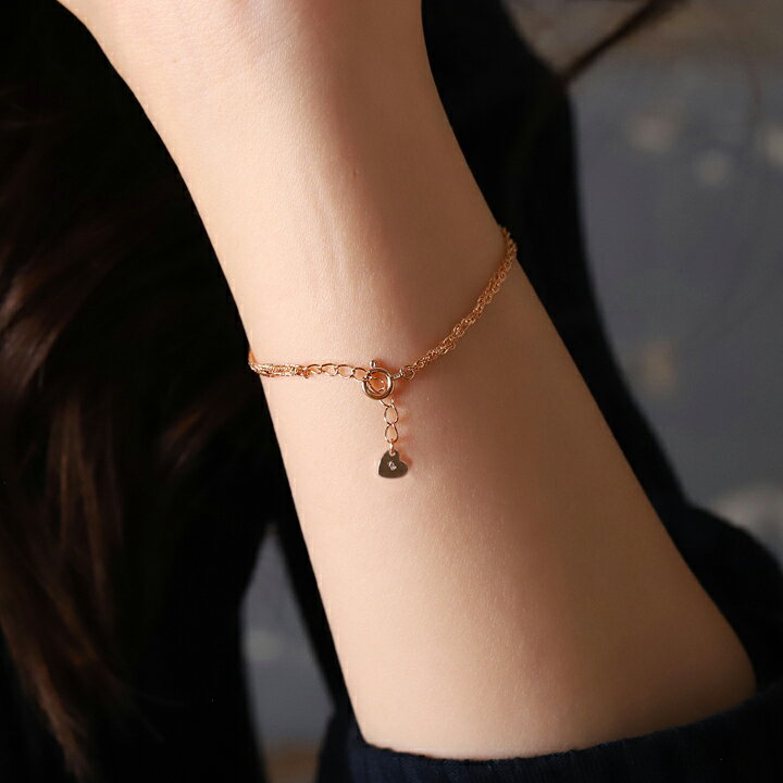 楽天市場】18金 ブレスレット k18 ピンクゴールド レディース シンプル  