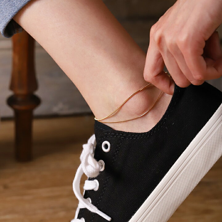 楽天市場】18金 アンクレット レディース シンプル 2連 ベネチアン  