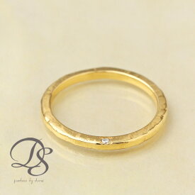 18金 リング k18 レディース メンズ シンプル ゴールド カラーストーン 凸凹 ヴィンテージ 刻印 18金指輪 k18リング イエローゴールド 華奢 細め 18k 18 金 地金 18kリング 6号 7号 8号 9号 10号 11号 12号 13号 14号 15号 16号 17号 18号 19号 20号 21号 18金リング