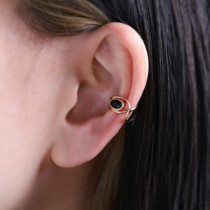 楽天市場】イヤーカフ 18 金 k18 レディース シンプル 天然石  