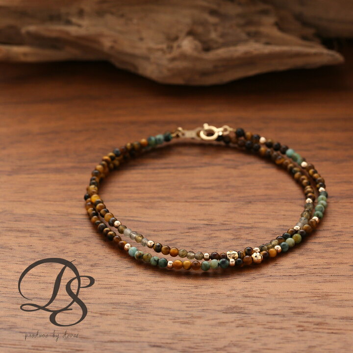 楽天市場】18金 ブレスレット k18 レディース シンプル 2連 タイガー  