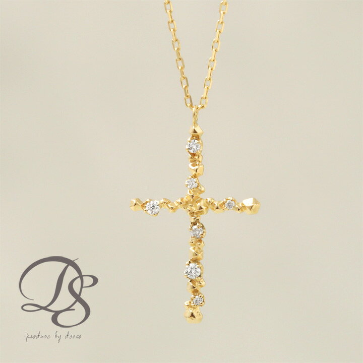 楽天市場】k18ダイヤモンドネックレス レディース シンプル クロス 