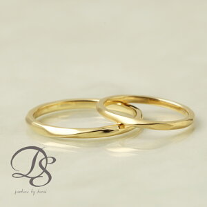 18金 ペアリング レディース メンズ シンプル リング ひねり ツイスト k18 18金指輪 刻印 誕生石 ペア カップル 2個 マリッジ 結婚指輪 スイートテン 18k 18金リング 18 金 婚約 結婚 指輪 マリッジ