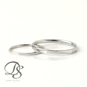 プラチナ ペアリング レディース メンズ シンプル pt950 カット 四角形 プラチナ950 リング 刻印 誕生石 ペア カップル 2個セット マリッジ 結婚指輪 スイートテン プラチナリング 婚約 結婚 指