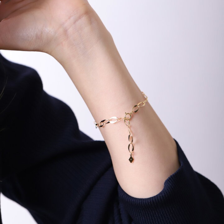 楽天市場】18金 ブレスレット k18 レディース オーバル フレア  