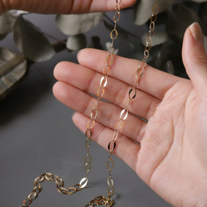 楽天市場】18金 ネックレス k18 チェーン レディース シンプル  