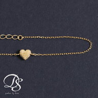 18金 ブレスレット k18 レディース シンプル ハート スターダスト あずきチェーン k18ブレスレット ゴー…