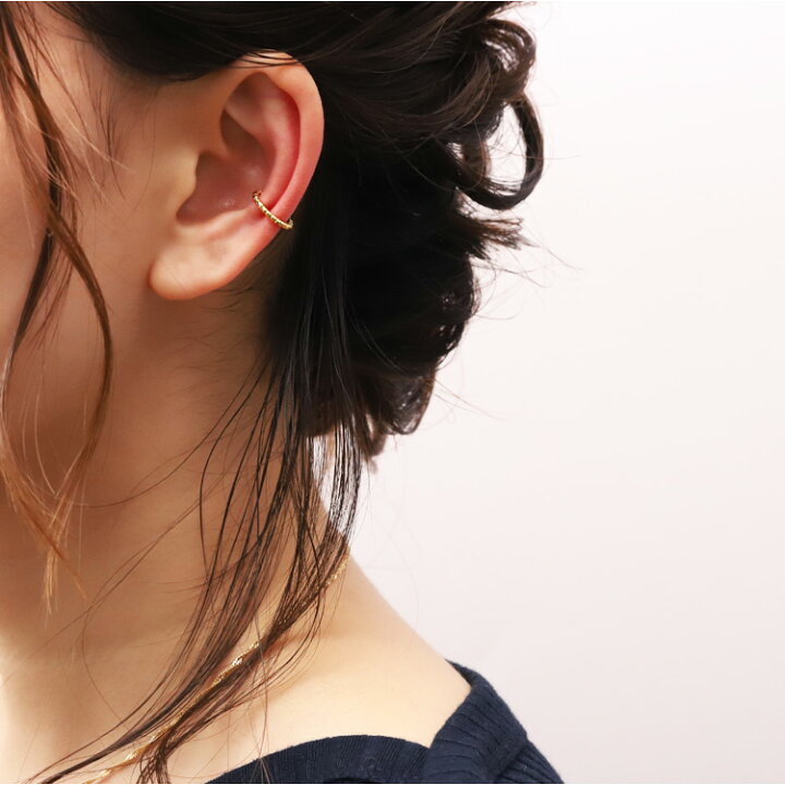 楽天市場】イヤーカフ 18 金 k18 レディース メンズ シンプル ブロック 