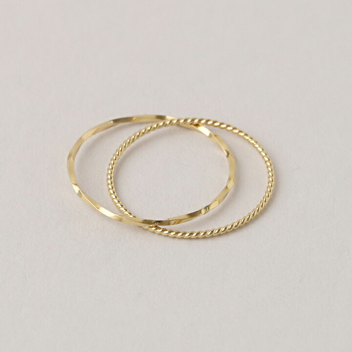 楽天市場 18金 リング ピンキーリング K18 ゴールド 2連 スパイラル ねじれ 華奢 2連 シンプル オシャレ 18k 8金 指輪 細い 金属アレルギー対応 Devas 誕生日 レディース ピンキー リング ゴールドリング ジュエリー プレゼント クリスマス ギフト デザイナーズ