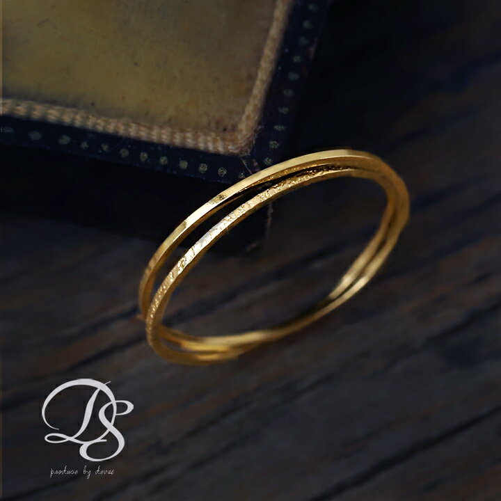楽天市場 K18 ゴールド 2連 ピンキーリング 角状x角状デザイン シンプルで華奢がオシャレ 18k 18金 指輪 細い Devas ディーヴァス 妻 レディース ピンキー リング ゴールドリング ジュエリー プレゼント デザイナーズアクセサリー Devas
