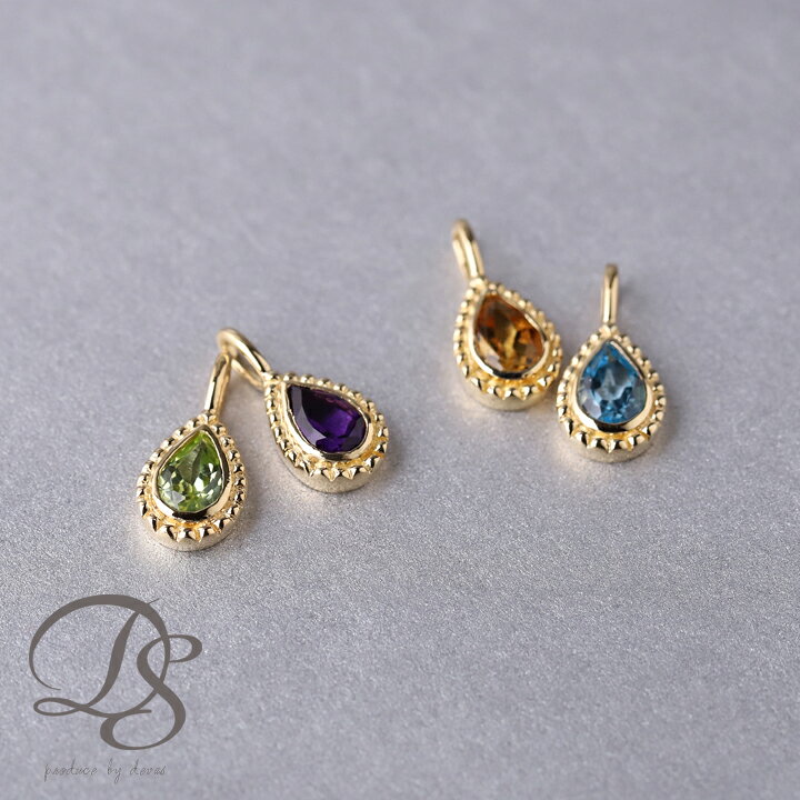 ⭐︎【天然】アメジスト ペンダントトップ k18 21x19x11mm