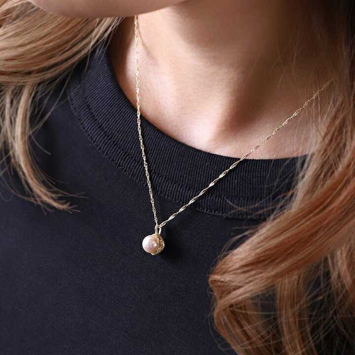 楽天市場】18金 ペンダントトップ k18 レディース シンプル 本真珠  