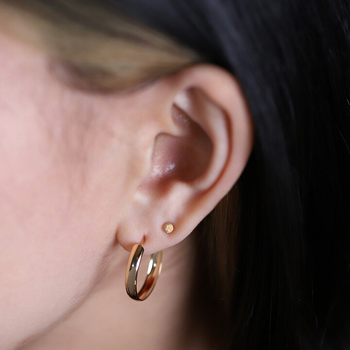 楽天市場】3500円クーポン▽ 5/26まで フープピアス 18k ピアス 