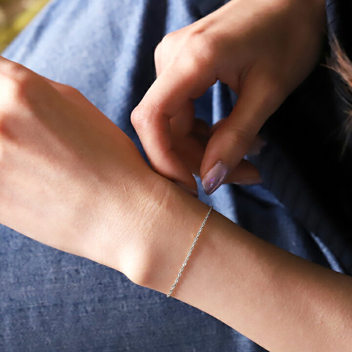 楽天市場】18金 ブレスレット k18 レディース シンプル ダブル  