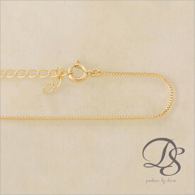 【Xmas先行1500円クーポン 25日まで】 18金 ブレスレット k18 レディース シンプル ベネチアン 0.7mm幅 k18ブレスレット ゴールド チェーン のみ ブレスレットチェーン 華奢 細め 細い 細身 極細 ハート 18金ブレスレット 18k 14.5cm + アジャスター 3cm 付