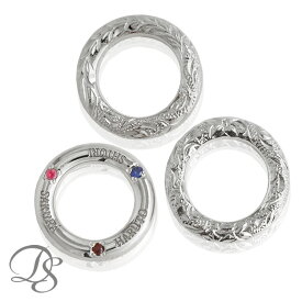 ハワイアンジュエリー ネックレス トップ チャーム ベビーリング 誕生石 刻印 シルバー925 ペンダントトップ シルバー silver925 レディース メンズ ベビー リング 男の子 女の子 赤ちゃん 出産祝い 出産内祝い 内祝い シンプル ハワイアン ジュエリー ネックレストップ