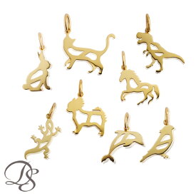 18金 ペンダントトップ k18 アニマル シルエット 動物 犬 チワワ 猫 鳥 うさぎ イルカ トカゲ 恐竜 馬 ネックレス トップ ゴールド ペンダント 18 金 レディース 小さめ k18ペンダントトップ 18k ペンダントヘッド トップのみ ペンダントトップのみ 18金ペンダントトップ