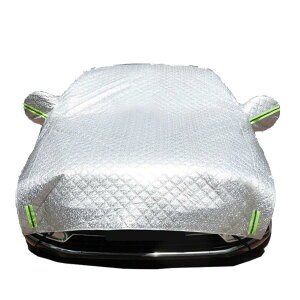 車カバー ハーフボディーカバー 厚手 極厚 車用 カーカバー 凍結防止 蛍光反射ストリップ付き 車カバー UVカット 日除け 防塵 紫外線対策 雪除け 断熱 雹対策 ボディカバー 雨 防水 盗難防止