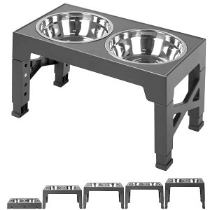 犬用食器台 ペット用食器台 高さ調節 フードボウル ドッグボウル ペットボウル 小型犬 中型犬 大型犬 子犬 ペット用食器 ステンレスボウル 折りたた