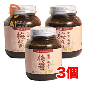 無双本舗 生姜・番茶入り梅醤250g ×3個