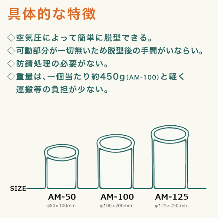 楽天市場】24個セット☆軽量コンクリート供試体成形型枠 エアー 