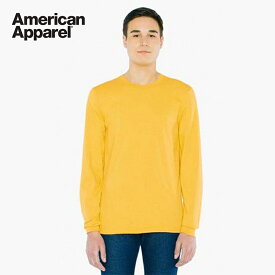 American Apparel アメリカンアパレル オーガニック ファインジャージ クルーネック 長袖 Tシャツ 綿100% 男女兼用 ファッション アメリカンアパレル アメアパ AMERICAN APPAREL 2007ORGW