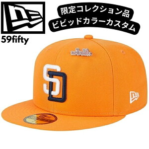 �j���[�G�� �L���b�v 59fifty ���� �r�r�b�h�J���[�J�X�^�� ���A �L���b�v NEW ERA CAP �T���f�B�G�S�E�p�h���XSan Diego Padres MLB Cooperstown Orange Fitted Cap �X�q �I�����W ���W���[���悯 �M���Ǒ΍� ��