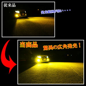 H8H11H16LEDフォグランプ驚異の発光力イエロー3000K車検対応12,000LM左右セット1年保証