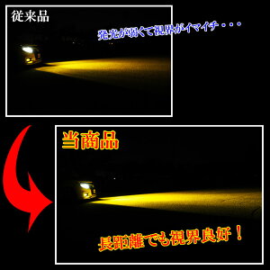 H8H11H16LEDフォグランプ驚異の発光力イエロー3000K車検対応12,000LM左右セット1年保証