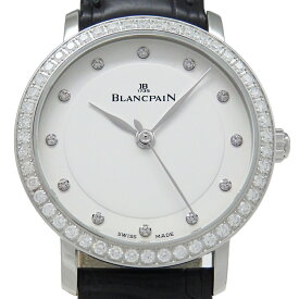 BLANCPAIN　ブランパン　ヴィルレ　ウルトラスリム　ダイヤベゼル　12Pダイヤ　6102-4628-95　レディース　オートマ　白文字盤 【中古】【DS KATOU】