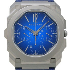 2024年8月購入印　国内正規品　BVLGARI　ブルガリ　オクト　フィニッシモ　クロノグラフ　GMT　BGO42TXTCHGMT　103889　88本限定　オートマ　メンズ　青文字盤　【中古】【DS KATOU】