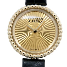 VanCleef&Arpels　ヴァンクリーフ＆アーペル　VCA　バンクリーフ　ペルレ　VCARPBK400　K18YG　レディース　クォーツ　ゴールド文字盤　時計　【中古】【DS KATOU】