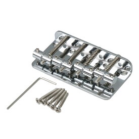 ベースブリッジ ネジ/レンチ付き 4弦ベース用 ベースアクセサリ 19mm メタル製 クロム