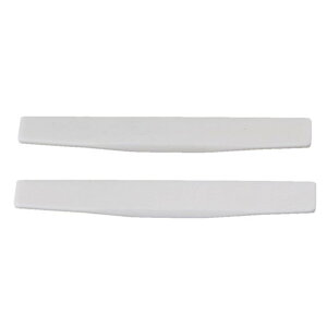 2個セット ギターブリッジサドル アコースティックギター用 牛骨製 ホワイト